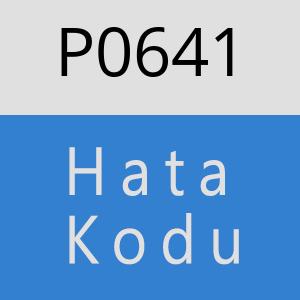 P0641 hatasi
