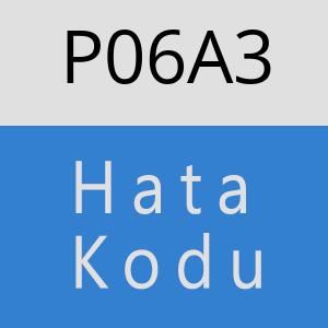 P06A3 hatasi