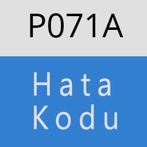 P071A hatasi