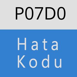 P07D0 hatasi