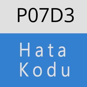 P07D3 hatasi