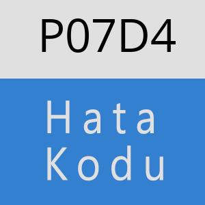 P07D4 hatasi