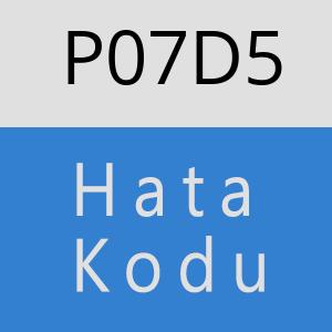 P07D5 hatasi