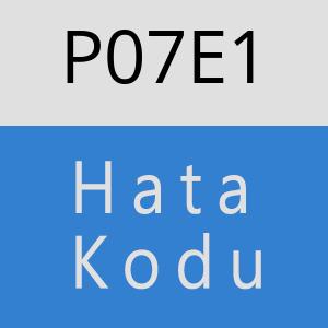 P07E1 hatasi