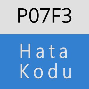 P07F3 hatasi