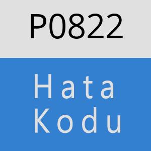 P0822 hatasi