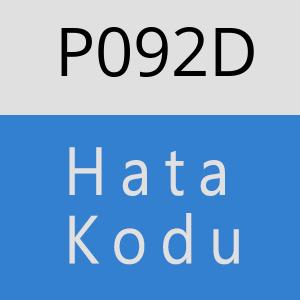 P092D hatasi