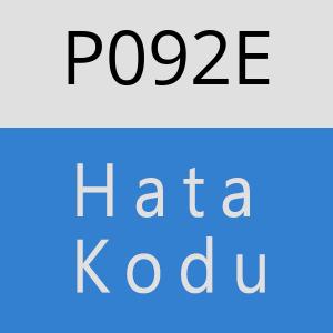 P092E hatasi