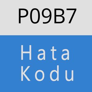 P09B7 hatasi