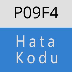 P09F4 hatasi