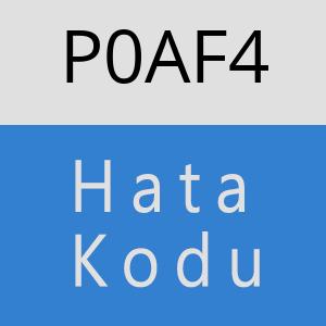 P0AF4 hatasi