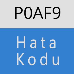 P0AF9 hatasi