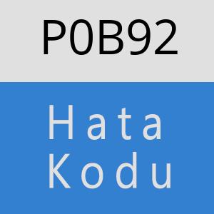 P0B92 hatasi