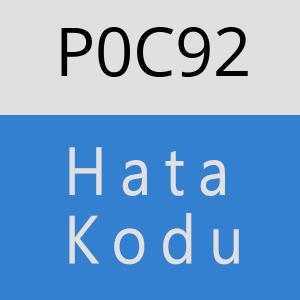 P0C92 hatasi