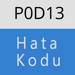 P0D13 hatasi