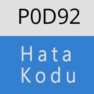 P0D92 hatasi