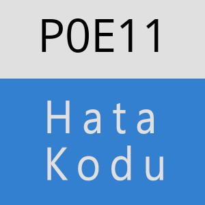 P0E11 hatasi