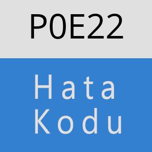 P0E22 hatasi