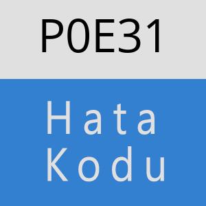 P0E31 hatasi