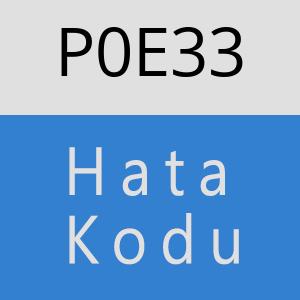 P0E33 hatasi