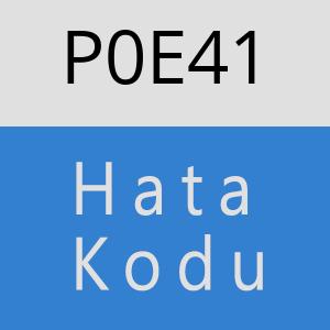 P0E41 hatasi