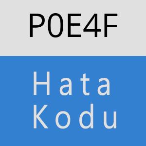 P0E4F hatasi