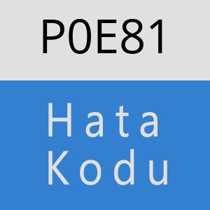 P0E81 hatasi