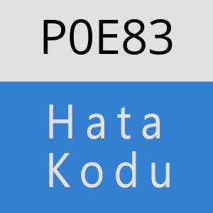 P0E83 hatasi