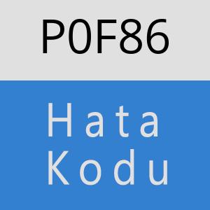 P0F86 hatasi