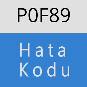 P0F89 hatasi