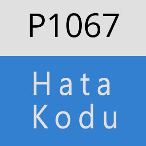 P1067 hatasi