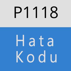 P1118 hatasi