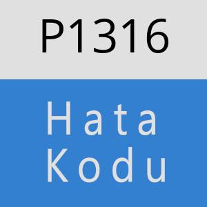 P1316 hatasi