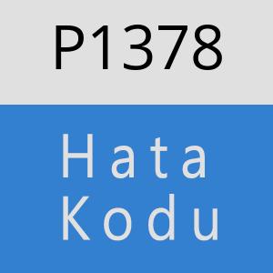 P1378 hatasi