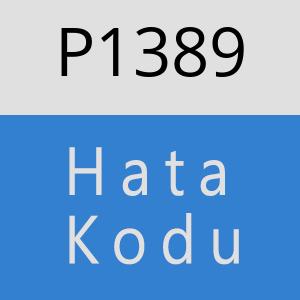 P1389 hatasi