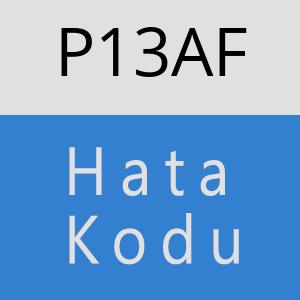 P13AF hatasi