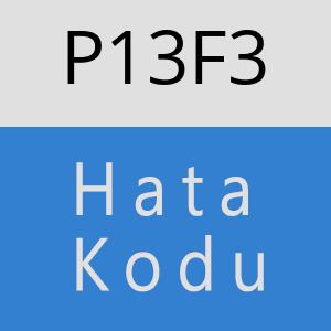 P13F3 hatasi