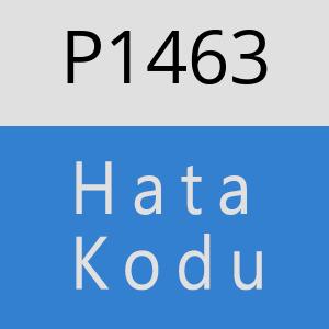 P1463 hatasi