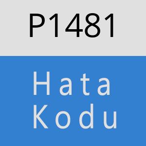 P1481 hatasi