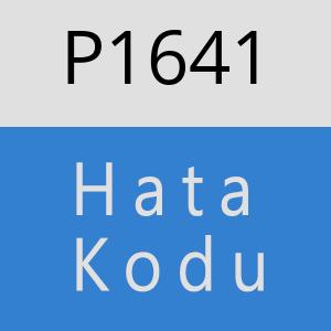 P1641 hatasi