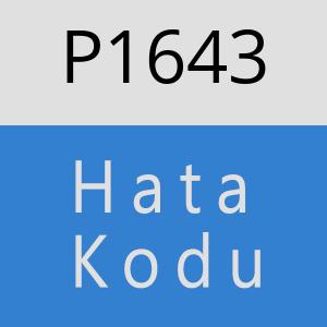 P1643 hatasi