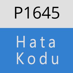 P1645 hatasi