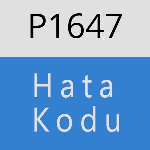 P1647 hatasi