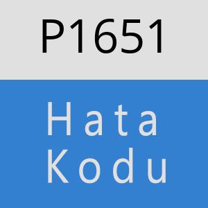 P1651 hatasi