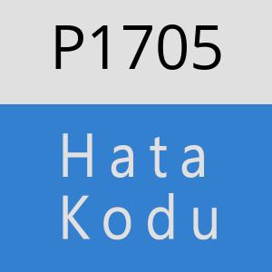 P1705 hatasi