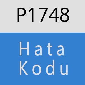 P1748 hatasi