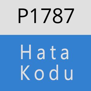 P1787 hatasi