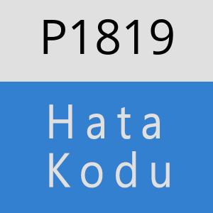 P1819 hatasi