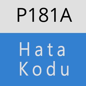 P181A hatasi