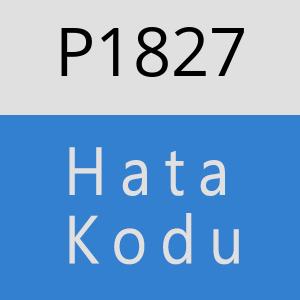 P1827 hatasi